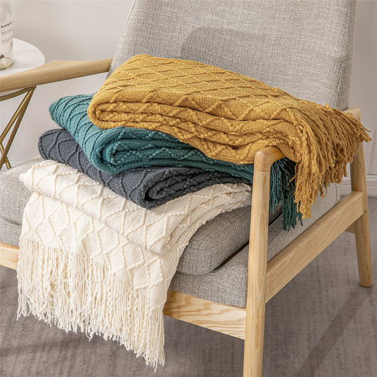 Lush Knitted Throw